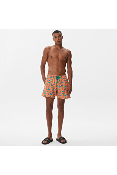 Nautica Erkek Turuncu Baskılı Deniz Şortu