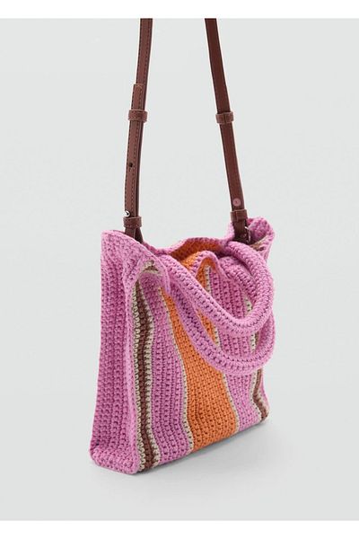 MANGO Woman Crochet Shopper Bag