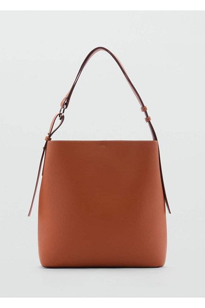 MANGO Woman Shopper-Tasche mit kurzem Henkel