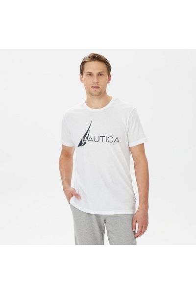 Nautica Men's White Standard Fit T-Shirt