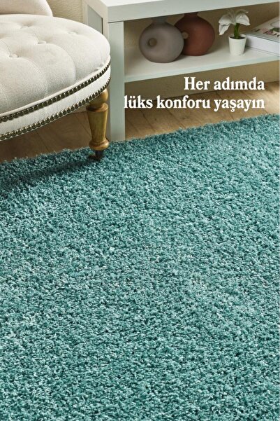 Red Halı Tek Renk Deniz Mavisi, Yumuşak Post, Peluş Shaggy Halı Salon Oturma Odası Yolluk Mutfak Halısı