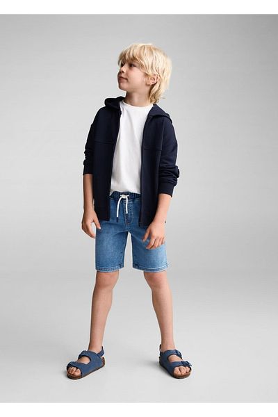 MANGO Kids Bermuda-Jeansshorts mit elastischem Bund