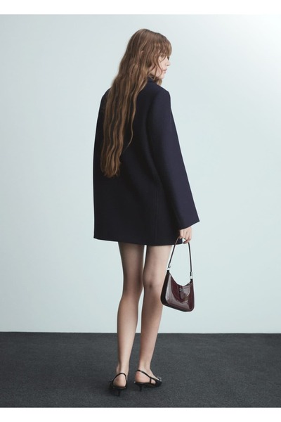 MANGO Woman Kruvaze Yün Palto