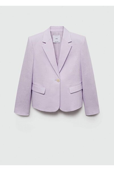 MANGO Woman Keten crop blazer ceket