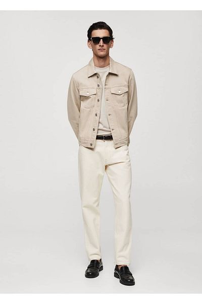 MANGO Man Jeansmantel mit Taschen