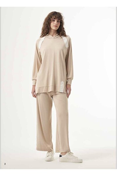 Nuss Ecru Hooded Shoulder Set - 1009