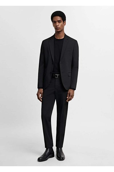MANGO Man Stretch Fabric Super Slim Fit Blazer Jacket