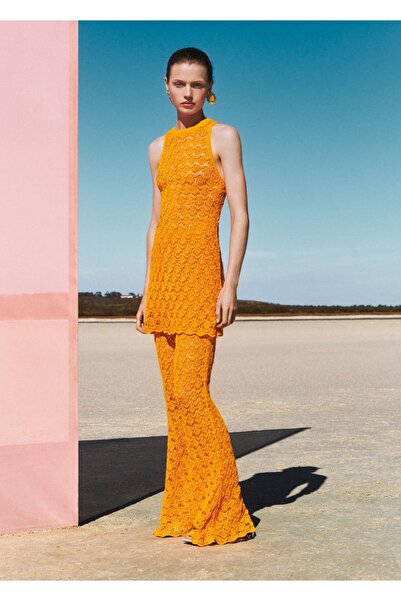 MANGO Woman Dantel kısa elbise