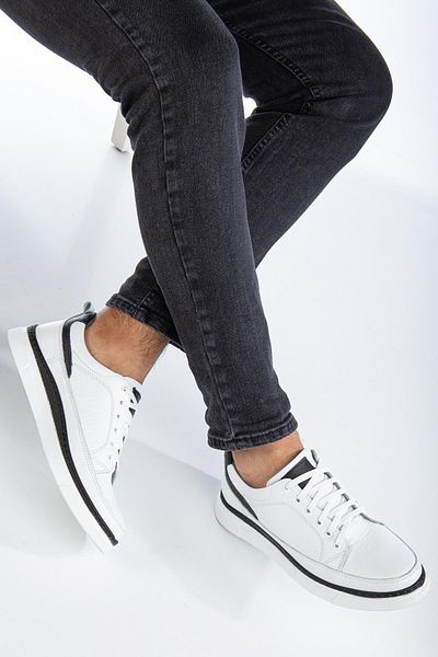 Dilimler Ayakkabı Ανδρικά καθημερινά casual παπούτσια από γνήσιο δέρμα με κορδόνια διπλής σόλας