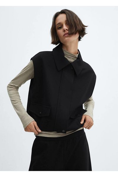 MANGO Woman Zippered Vest - Stylish and Useful Design