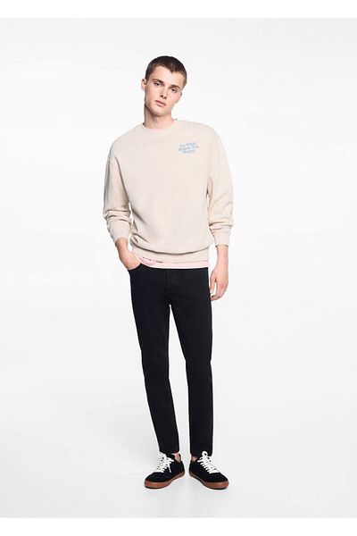 Mango Teen Unisex φούτερ με γραφή