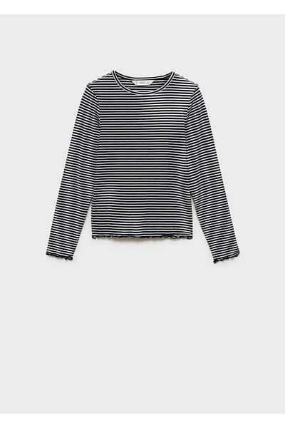 MANGO Kids Ριγέ μακρυμάνικο μπλουζάκι