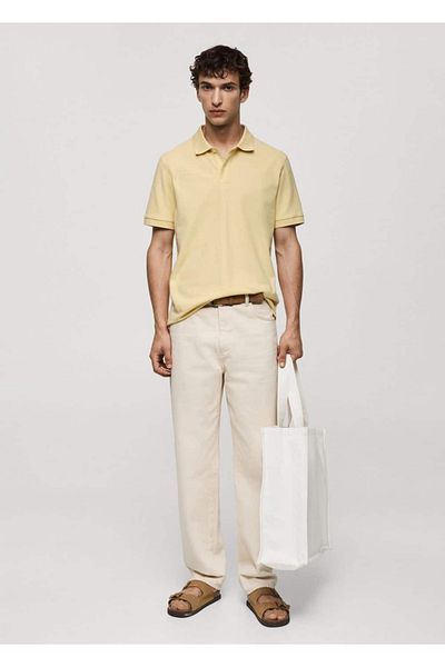MANGO Man 100% Cotton Pique Polo