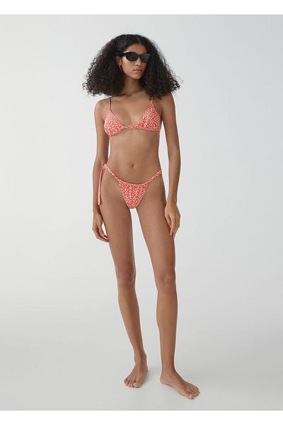 MANGO Woman Klasszikus virágos bikini alsó