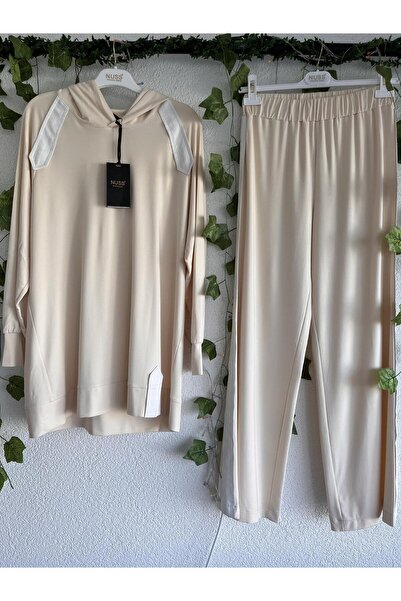 Nuss Ecru Hooded Shoulder Set - 1009