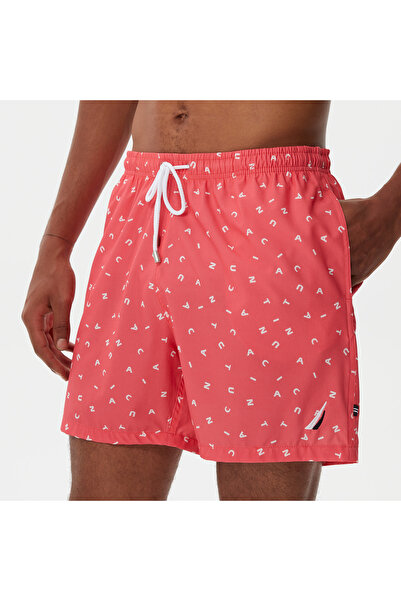Nautica Erkek Pembe Baskılı Deniz Şortu