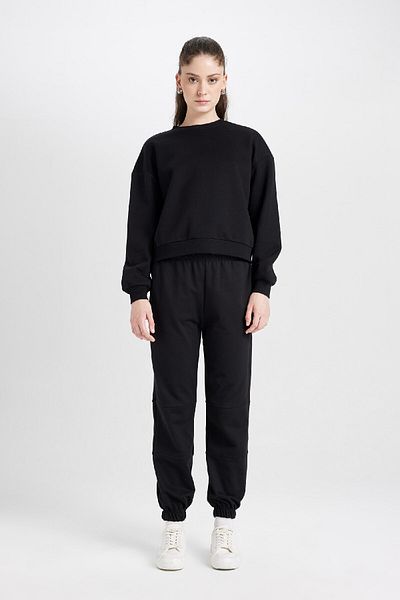 DeFacto Jogger Sweatpants με ελαστική τσέπη μέσης - Μακρύ μέγεθος D6646ax24wn