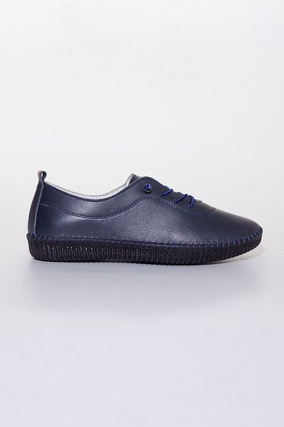 Dilimler Ayakkabı Genuine Leather Orthopedic Saddled Navy Blue Large Size Women's Shoes Daily