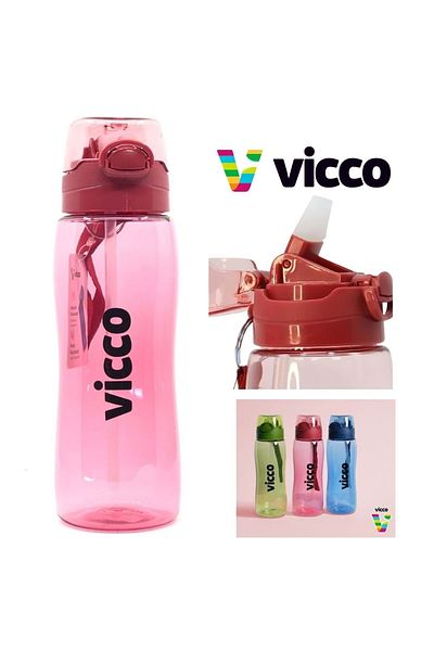 Vicco Water Bottle Lockable Lid Tritan Water Bottle 750 ml Red