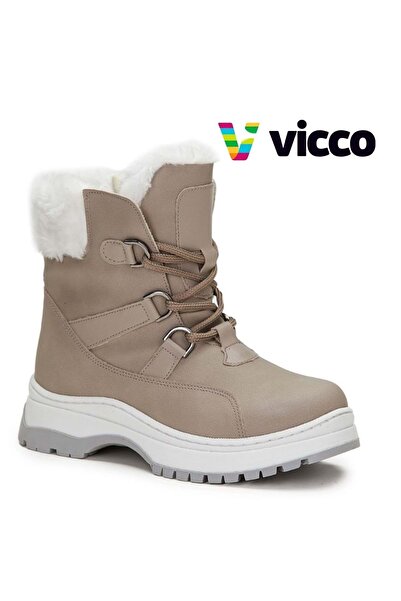 Vicco Alexis Furry Girl's Grey Boots