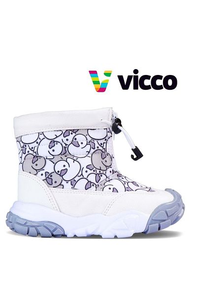 Vicco Melon Orthopedic Παιδικές Μπότες Χιονιού Λευκές