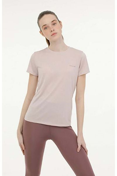 lumberjack W-CT131 Tricou cu mânecă scurtă pentru femei Basic Modal C Gât Tricou pentru femei ROZ