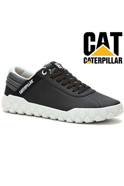 Cat Caterpillar P111335 Hex + Shoes Casual Men's Shoes BLACK-GRAY