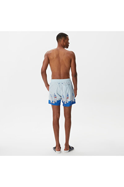 Nautica Erkek Mavi Baskılı Deniz Şortu