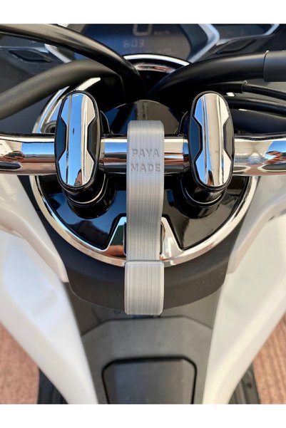 Generic Brand Suport pentru geantă de ghidon Honda Pcx, gri / Compatibil cu alte motociclete cu ghidon deschis