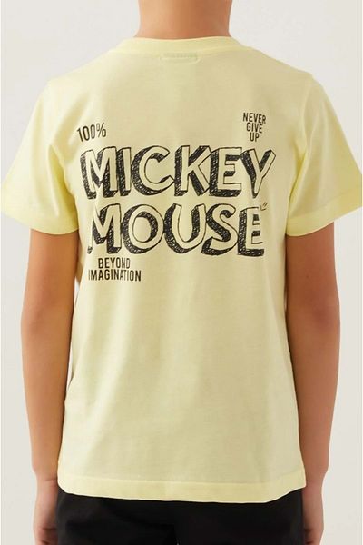 Minnie Mouse D4883 Beyond Boy Set - Μπλουζάκι με άδεια χρήσης και σορτς κίτρινο