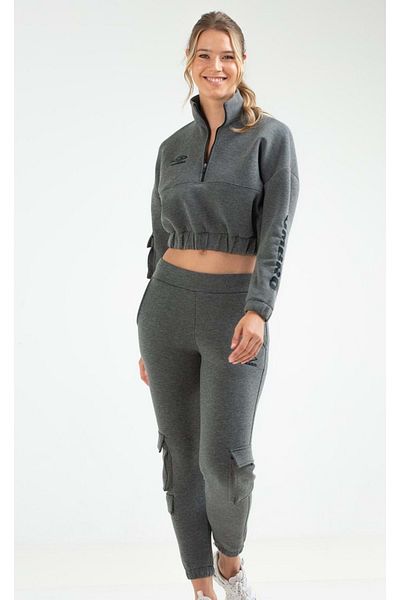 UMBRO Va-0021 Pyra Track Suit Φούτερ Σετ Κοστούμι Γυναικείο Σετ Γκρι