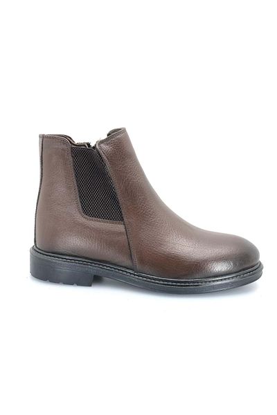 KOCAMANLAR Boots 410 100% Genuine Leather Men's Chelsea Boots Brown