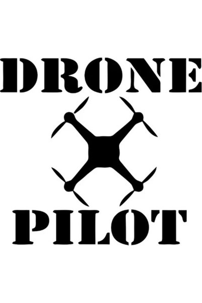 Generic Brand Dron Pilot Logo (Auto-Motor-Vitrine-Decor) Sticker 30 X 39 cm