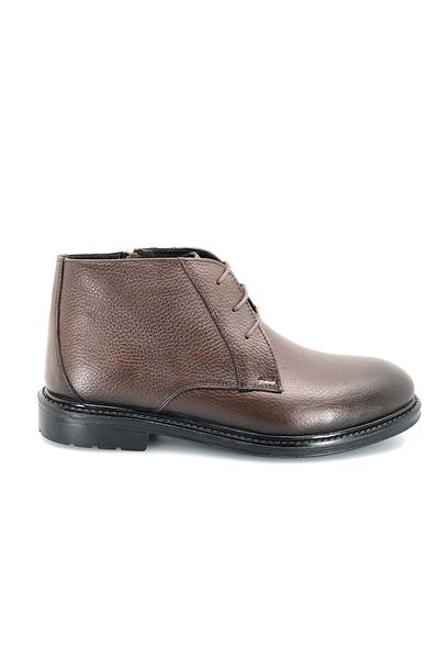KOCAMANLAR Boots 605 100% Genuine Leather Men's Lace-Up Chelsea Boots Brown