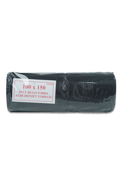 Modanevar 100X150 cm Black Garbage Bag - 10 Pieces Rolls, Hantal Size - Mdn4276-1124