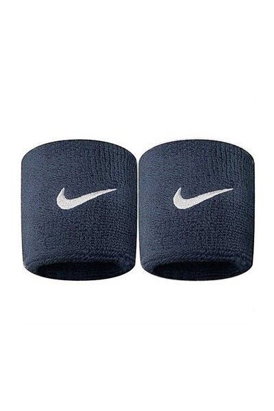 Nike Swoosh Wristbands 2 Pk Obsidian/white Osfm,one Size/5