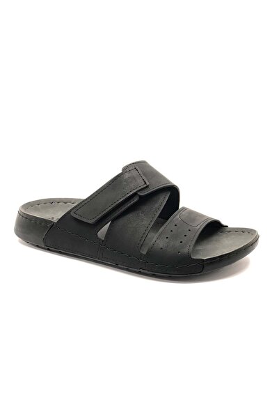 Aryan 80-989 Dr. Orthopedic Men's Slippers with Advice BLACK