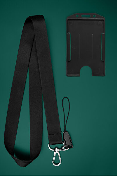 Apptakı Siyah Boyun İpi Boyun Askı İpi Telefon Askı İpi Kartlık - ASS0227-1