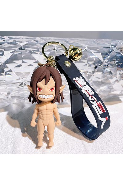Köstebek سلسلة مفاتيح من السيليكون بتصميم Anime Attack On Titan - Eren Jeager Titan