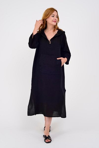 Bohem Stil Rochie de in Bohomian cu buzunare si palarie