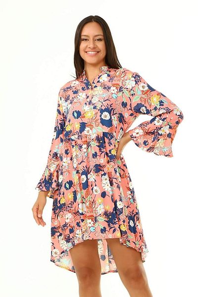 Bohem Stil Rochie casual cu model de flori pulbere