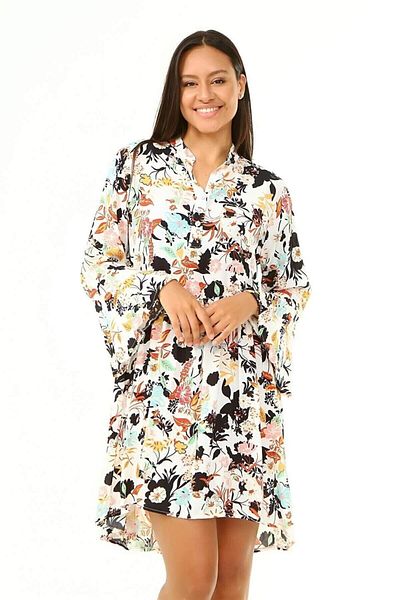Bohem Stil Rochie casual cu model de flori pulbere