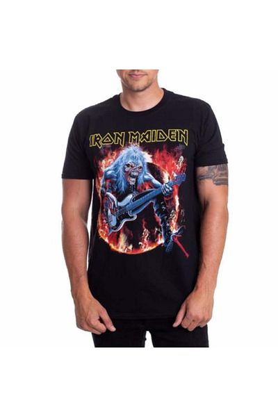Köstebek Iron Maiden Eddie Bass Black Unisex T-shirt