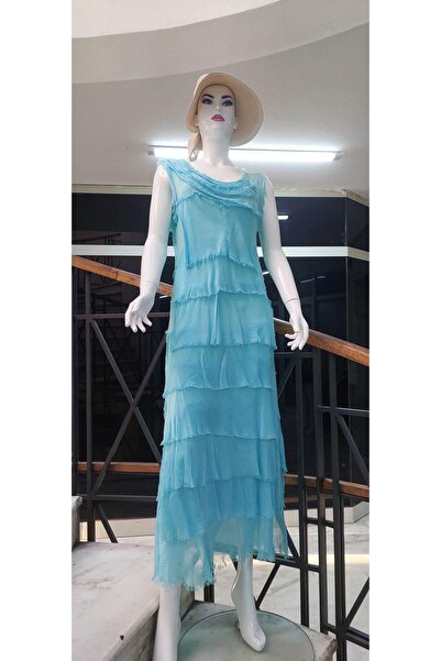 Bohem Stil Італійська шовкова сукня для схуднення 2 розміру без рукавів