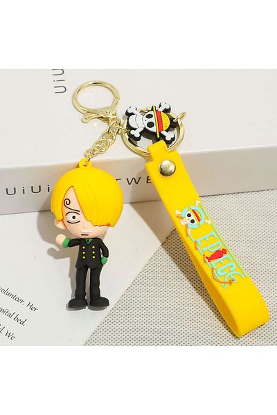 Köstebek Anime One Piece - Sanji Logo Silicone Keychain