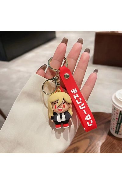 Köstebek Anime Chainsaw Man - Power Mini Figure Silicone Keychain