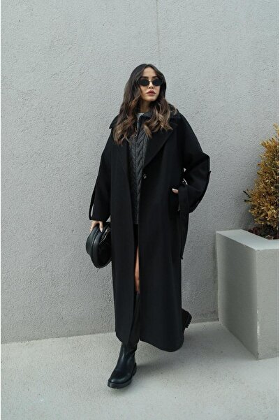 Havoş Black Sleeve Detailed Premium Coat