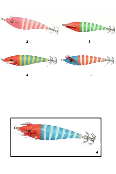 CAPTAIN 3004 Kalamar Zokası 8cm Zebra Squid 5