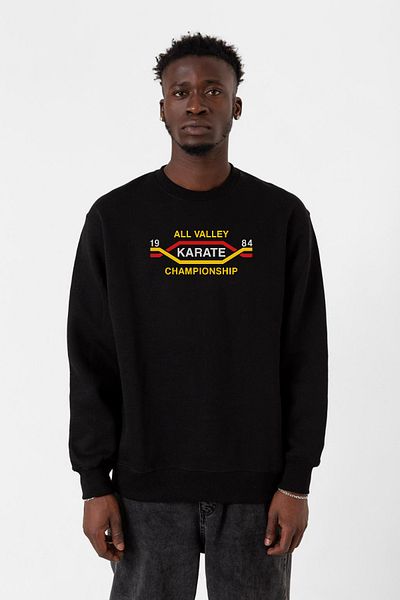 Tshirthane Cobra Kai All Valley Karate Championship 1984 Μαύρο ανδρικό φούτερ 2ip