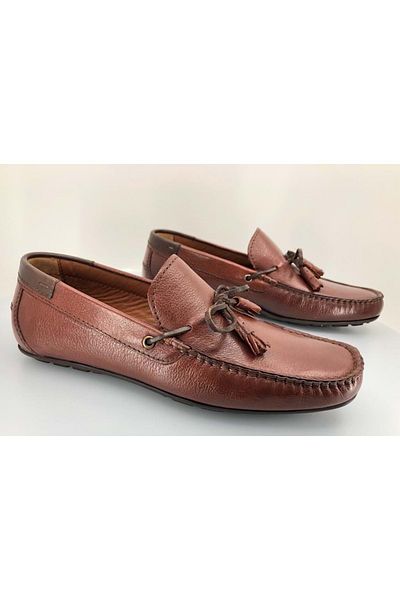 KCMN Aronay 084 100% γνήσιο δέρμα με φούντες ανδρικό loafer μπαλαρίνα μαύρισμα